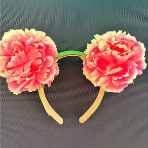 Floral Pink Minnie Ears Headband